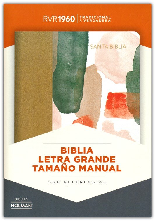 Biblia RVR1960 Letra grande manual multicolor imit piel