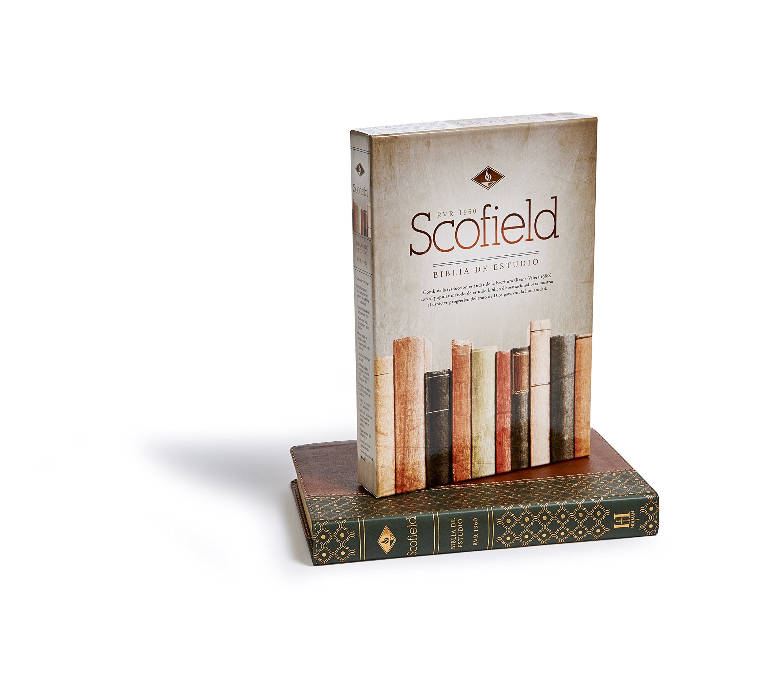 Biblia de Estudio Scofield Simil Piel Color Verde con Café RVR60 - Librería Libros Cristianos - Biblia
