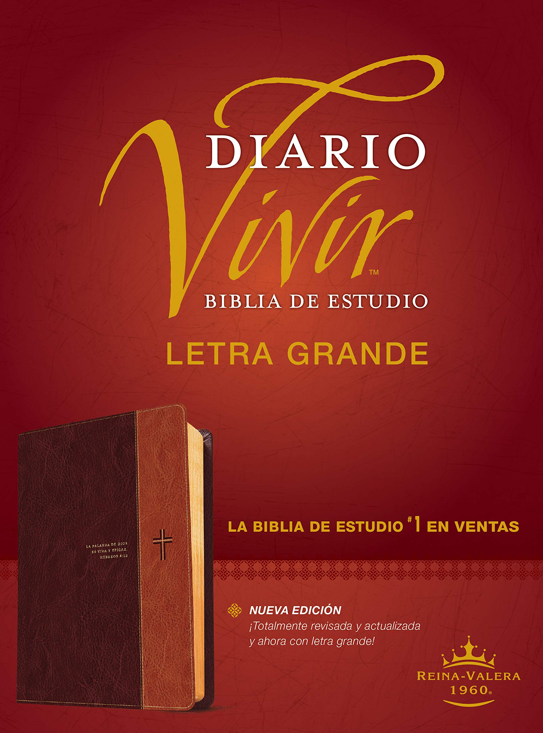 Biblia RVR1960 Estudio del diario vivir cafe/cafe claro Letra grande - Librería Libros Cristianos - Biblia
