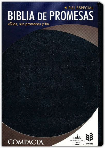 Biblia de Promesas Compacta RVR 1960, Negra con Cierre, Índice - Librería Libros Cristianos - Biblia