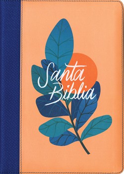 Biblia Edición de referencia Ultrafina, LG, coral/azul - Librería Libros Cristianos - Biblia