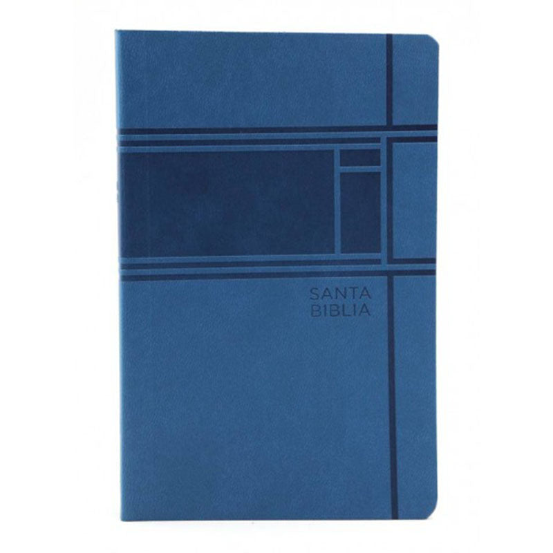 Biblia RVR77 Ultrafina Compacta azul piel Soft-Touch - Librería Libros Cristianos - Biblia