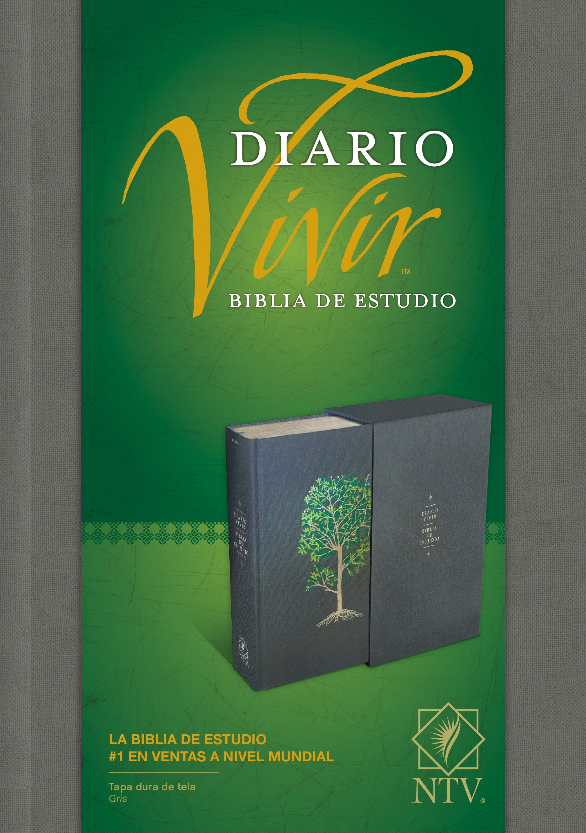 Biblia NTV Estudio del diario vivir gris - Librería Libros Cristianos - Biblia