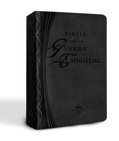 Biblia para la Guerra Espiritual Imitacion Piel Negra RVR60 - Librería Libros Cristianos - Biblia