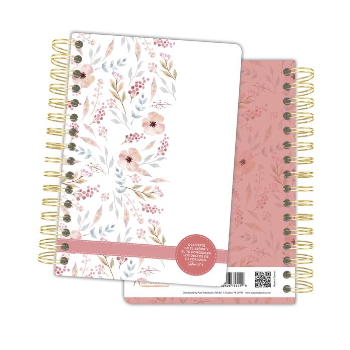 Libreta floral Deléitate - Librería Libros Cristianos - Regalo