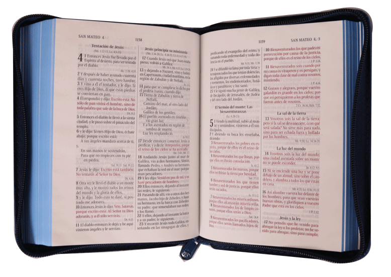 Biblia RVR60 Bolsillo Azul Marino Barco - Librería Libros Cristianos - Biblia