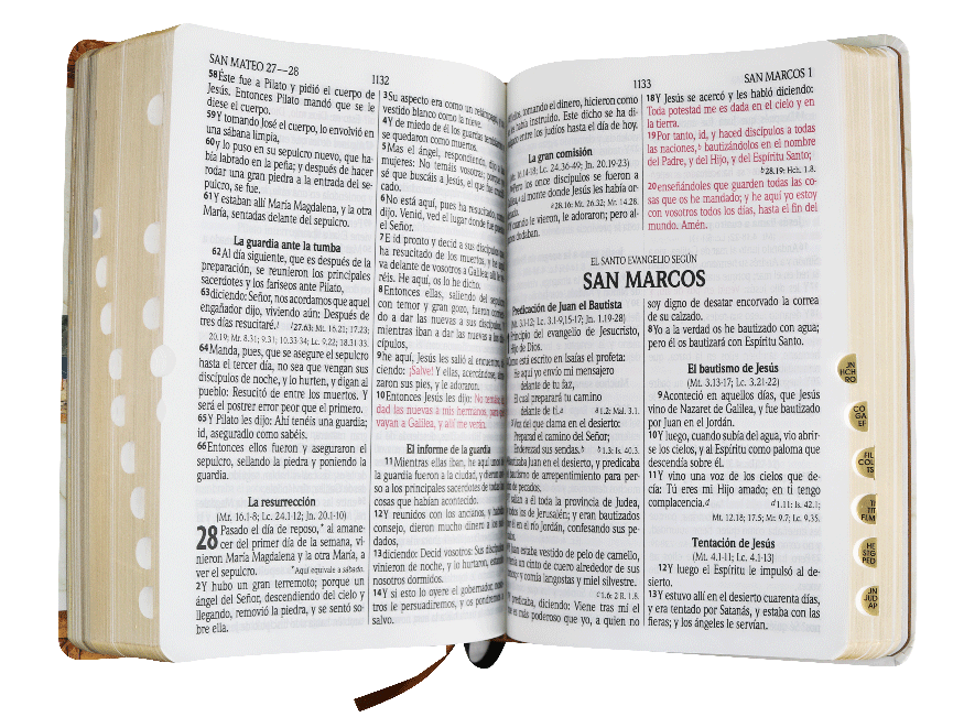 Biblia RVR60 con enciclopedia bíblica ilustrada tapa dura indice - Librería Libros Cristianos - Biblia