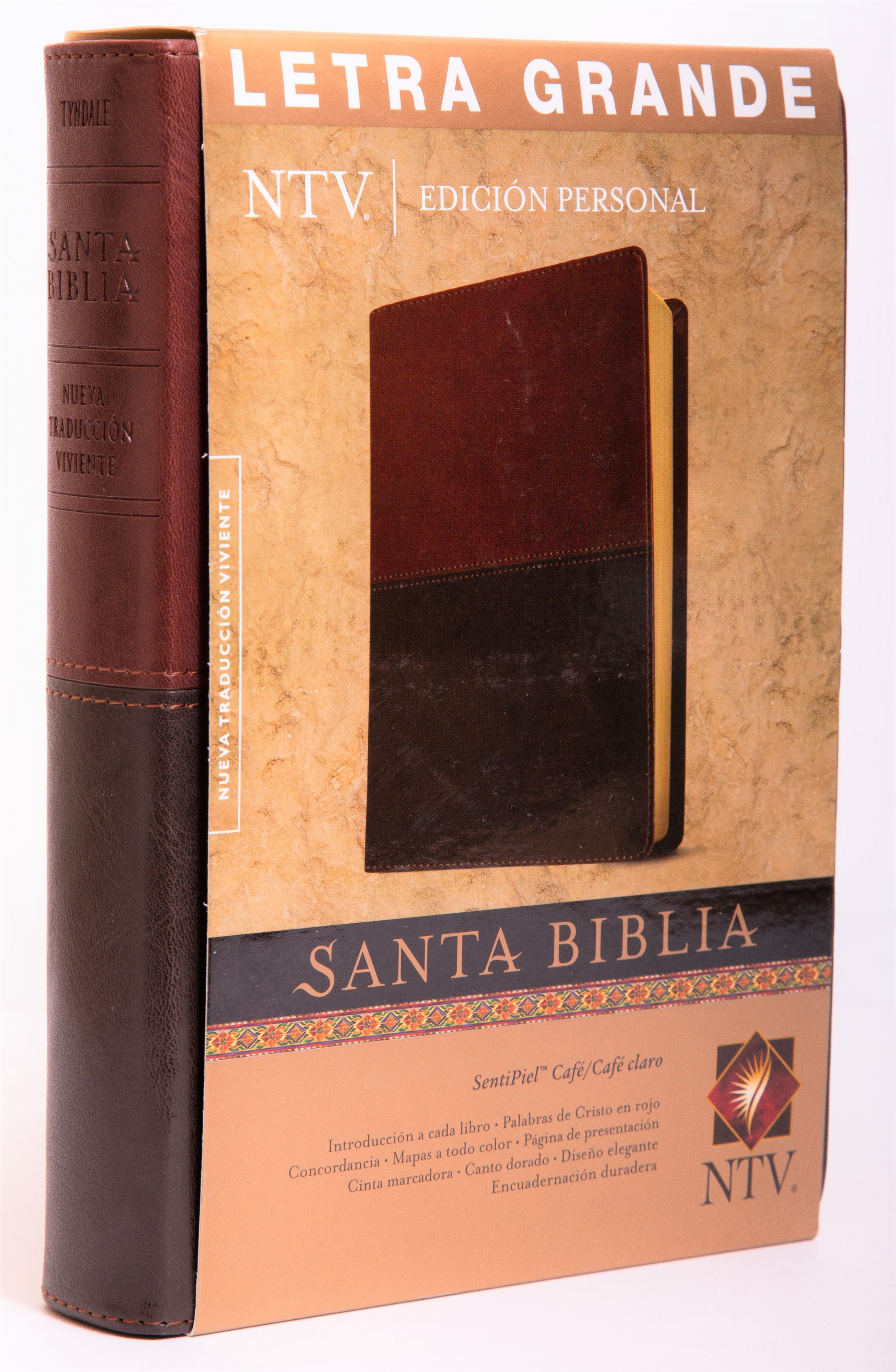 Biblia Edición Duo Tono Cafe/Cafe Claro NTV Letra grande - Librería Libros Cristianos - Biblia