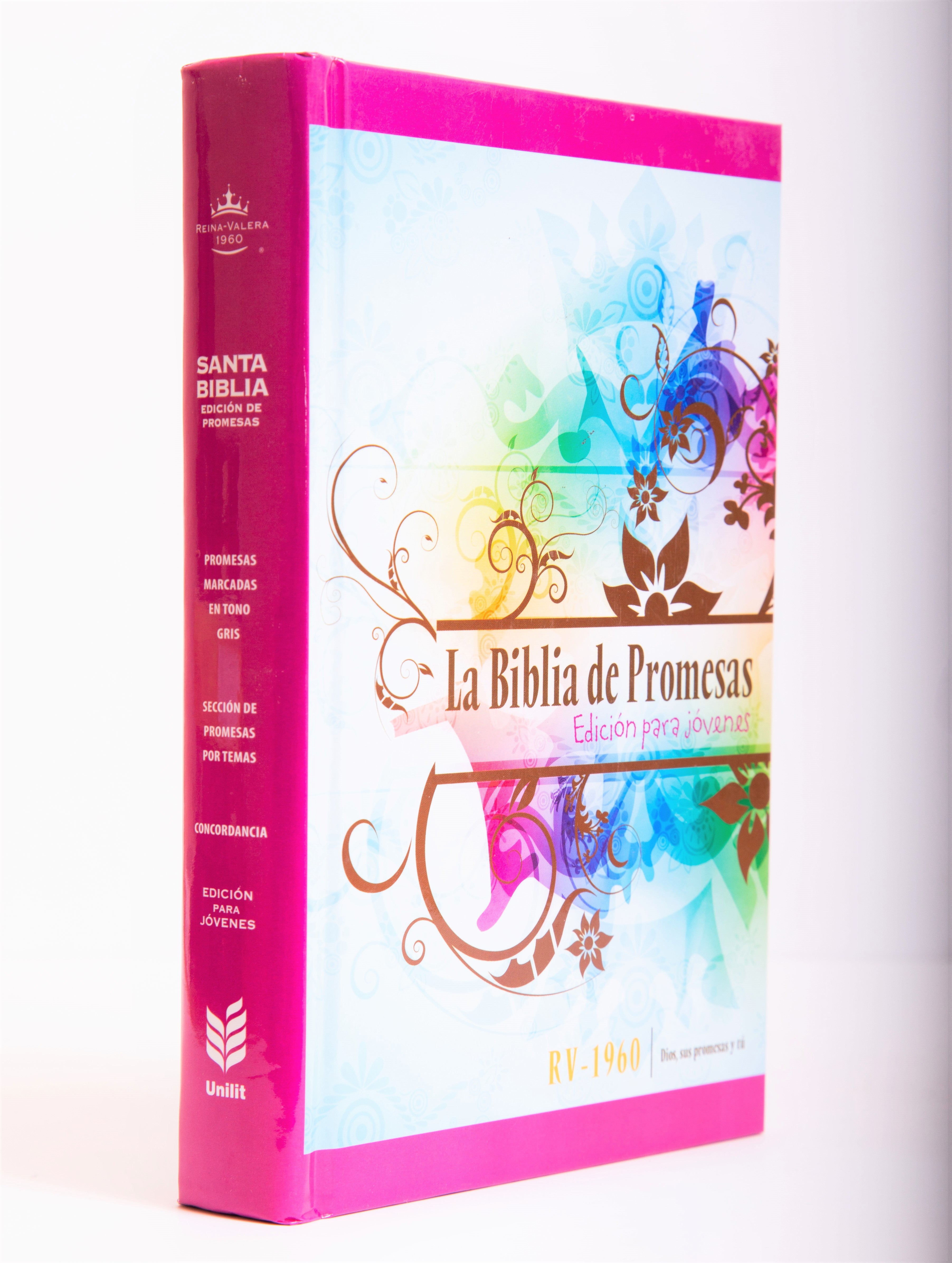 Biblia Promesas Juvenil Tapa Dura Mujer RVR60 - Librería Libros Cristianos - Biblia