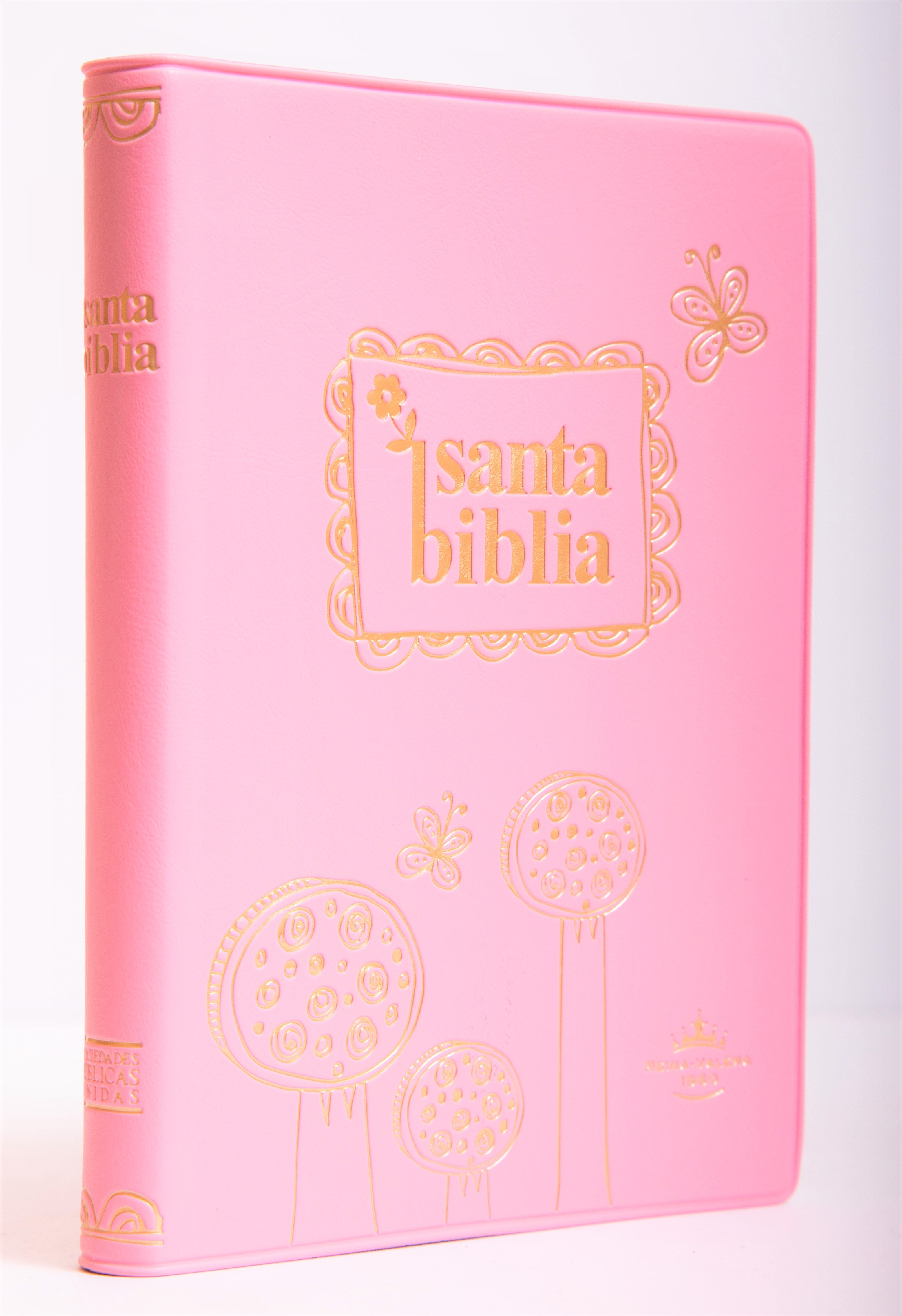 Biblia Chica Vinil Rosa RVR60 - Librería Libros Cristianos - Biblia