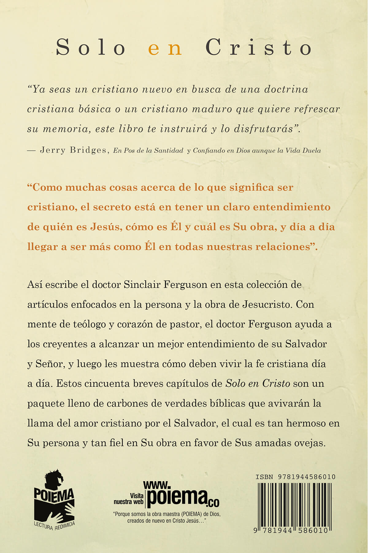 Solo en cristo - Librería Libros Cristianos - Libro