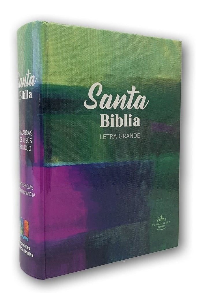 Biblia RVR60 Allego Color verde con morado/mediana - Librería Libros Cristianos - Biblia