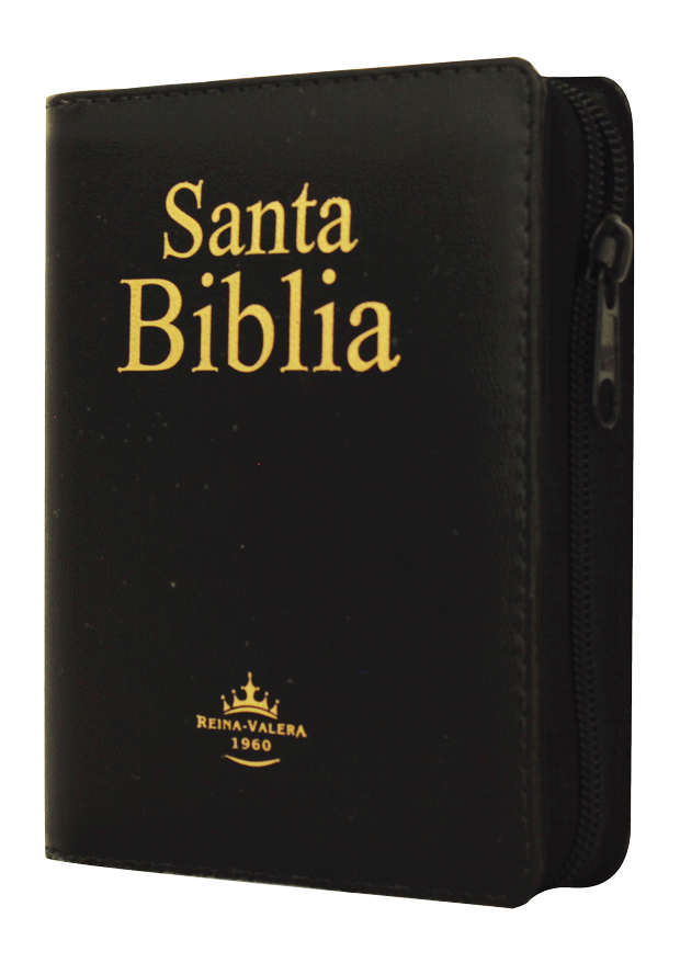 Biblia RVR60 Bolsillo, Piel Negro e índice - Librería Libros Cristianos - 