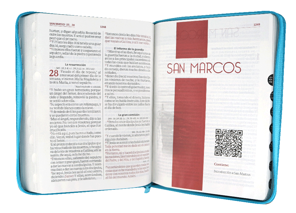 Biblia RVR60 letra gigante azul gris indice cierre - Librería Libros Cristianos - Biblia