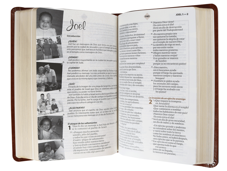 Biblia de Mi Familia Mediana Imitación Piel Café Tla - Librería Libros Cristianos - Biblia