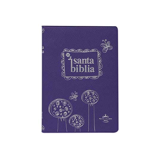 Biblia RVR60 chica vinil violeta - Librería Libros Cristianos - Biblia