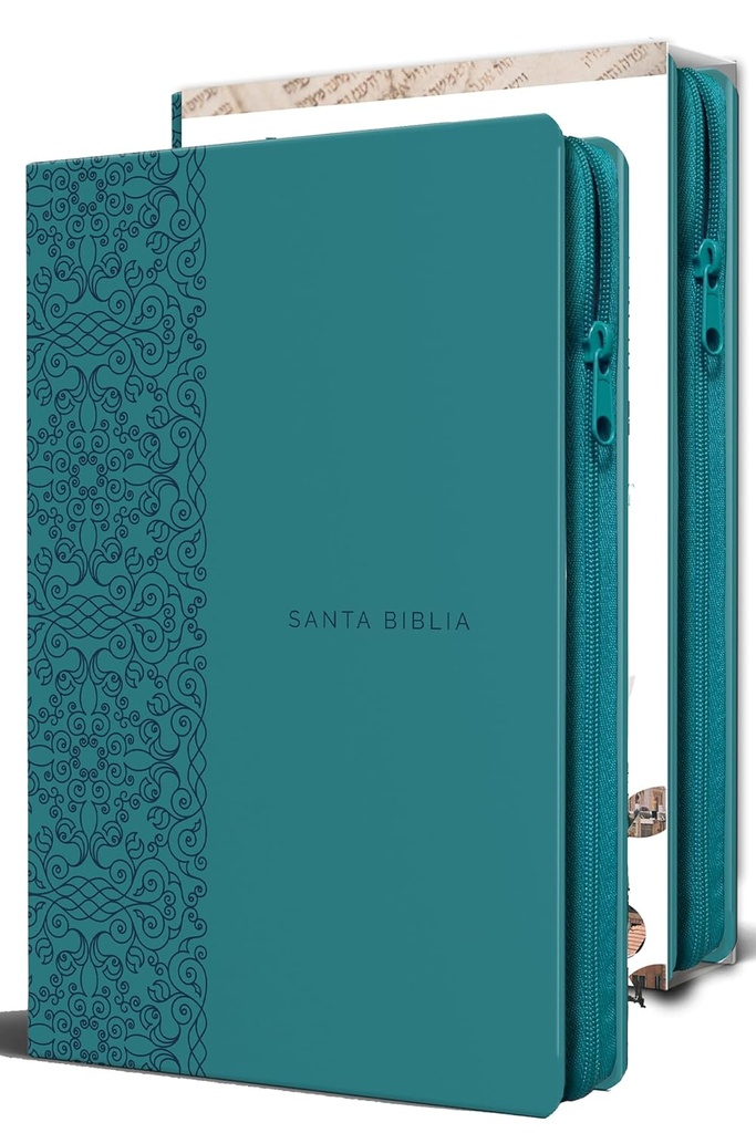 Biblia RVR60 letra grande aguamarina