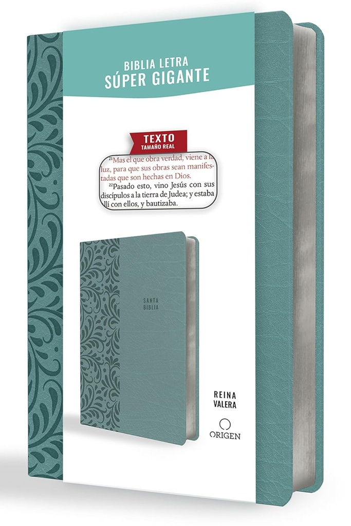 Biblia RVR60 Letra Súper Gigante Aguamarina
