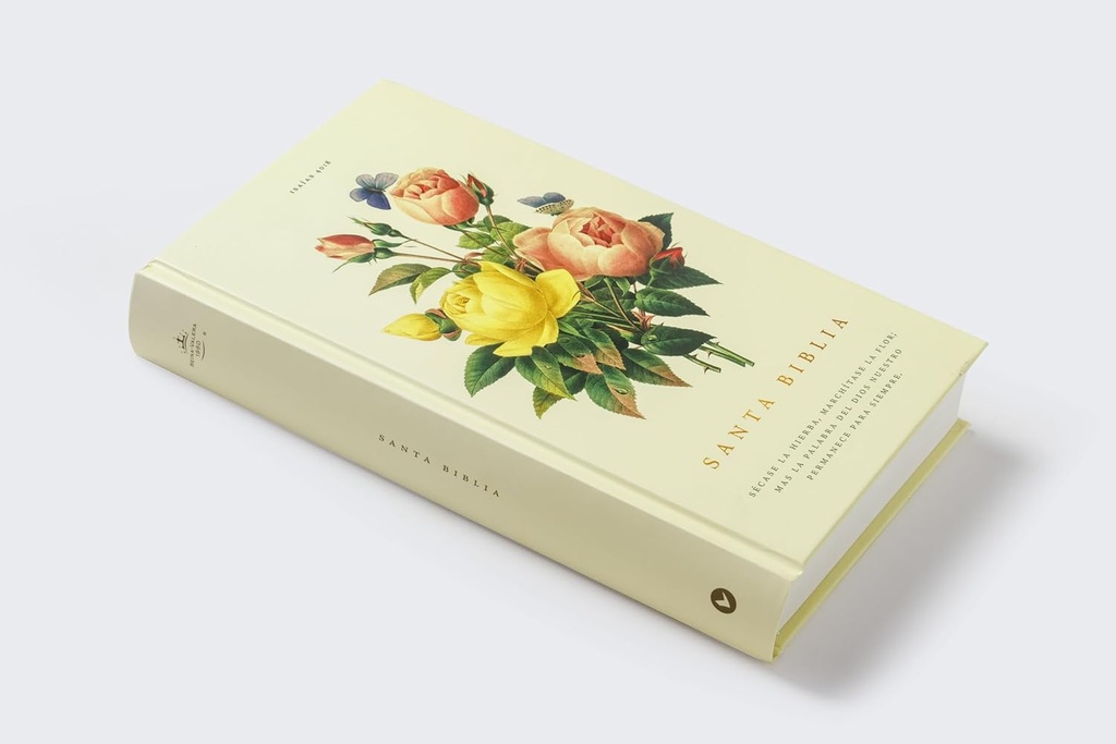 RVR60, Santa Biblia, Premio y Regalo, Letra grande, Tapa dura, Floral, Palabras de Jesús en Rojo