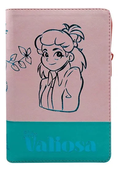 [SBM5972] Biblia Valiosa Tla Mediana Letra Grande Símilpiel Rosa Verde