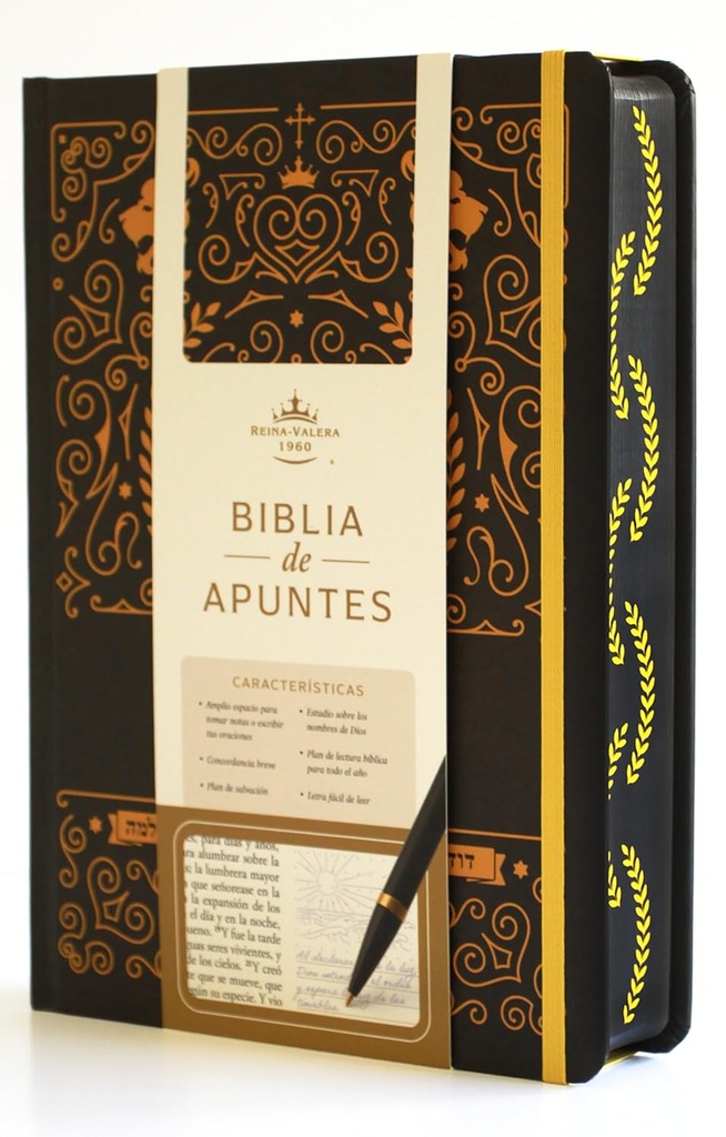 Biblia RVR60 Apuntes negro con oro