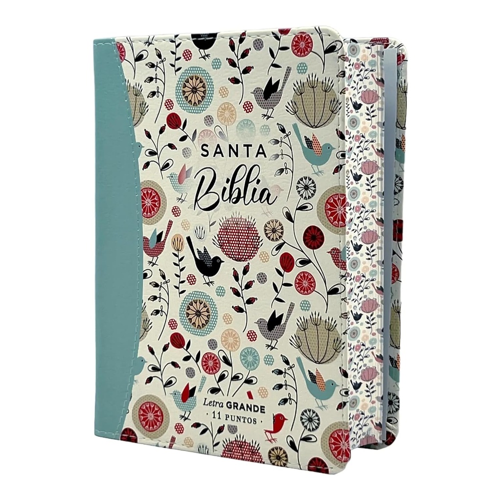 [ABU6233] Biblia RVR60 Primaveral turquesa