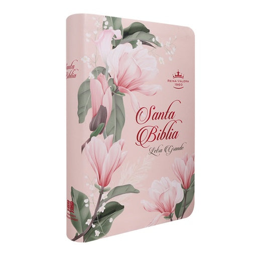 Biblia RVR60 mediana Letra Grande vinil floreada