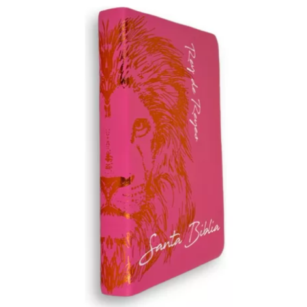 Biblia RVR60 mediana rosa león