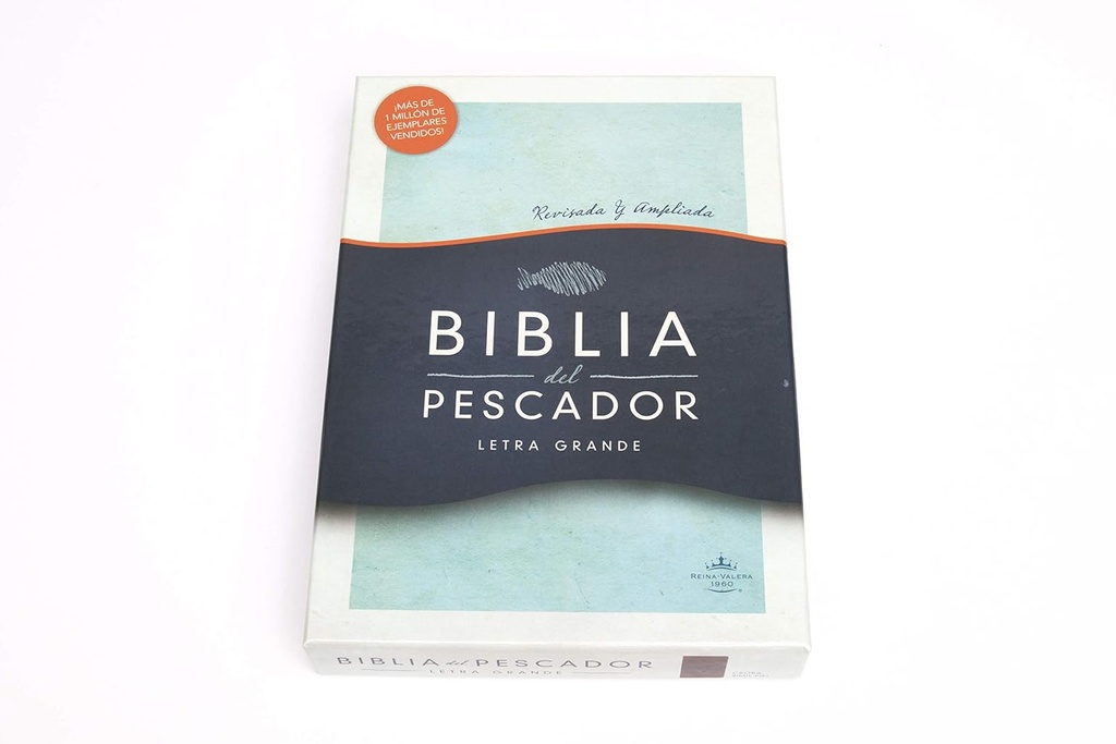 Biblia RVR1960 Del pescador letra grande caoba simil piel