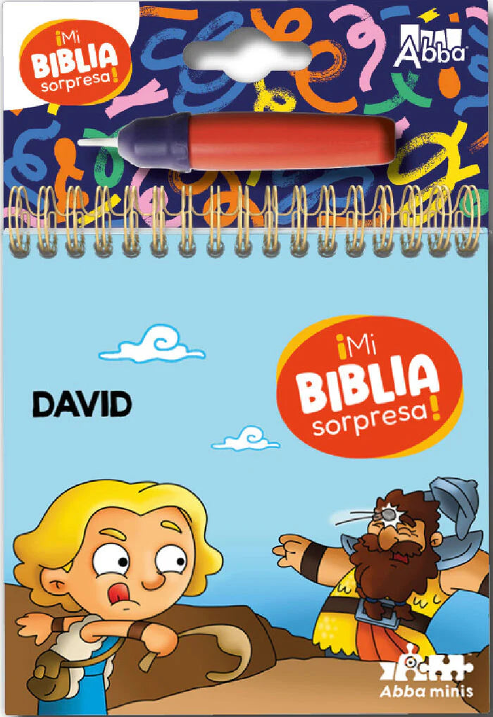 Mi Biblia sorpresa David pinta con agua