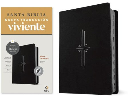 Biblia NTV Ultrafina con filament negro
