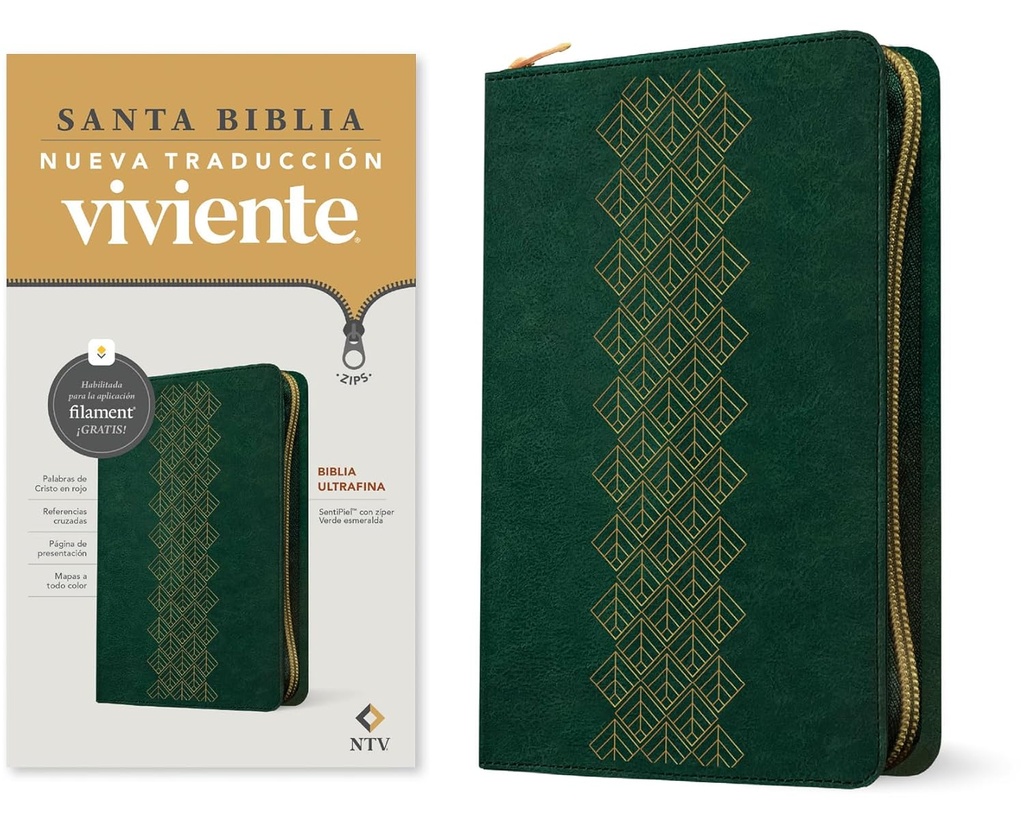 Biblia NTV Ultrafina verde