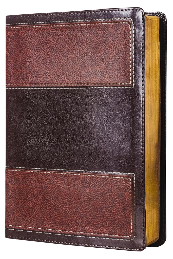 [HPV5337] Biblia RVR60 vida plena dos tonos marron/marron
