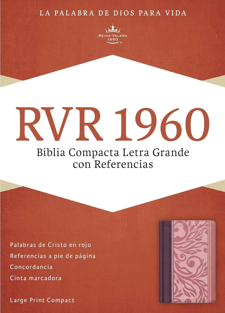 Biblia RVR60 Compacta Vino/Rosa