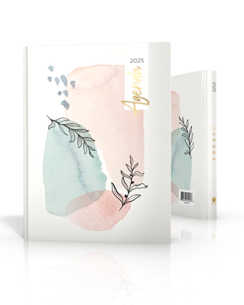[UNR2536] Agenda 2025 | Acuarela Turquesa Tapa Dura