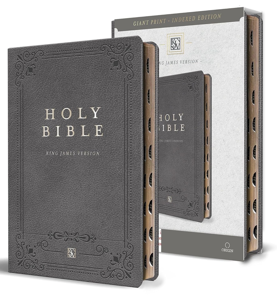 Biblia KJV - Letra Gigante, Gris