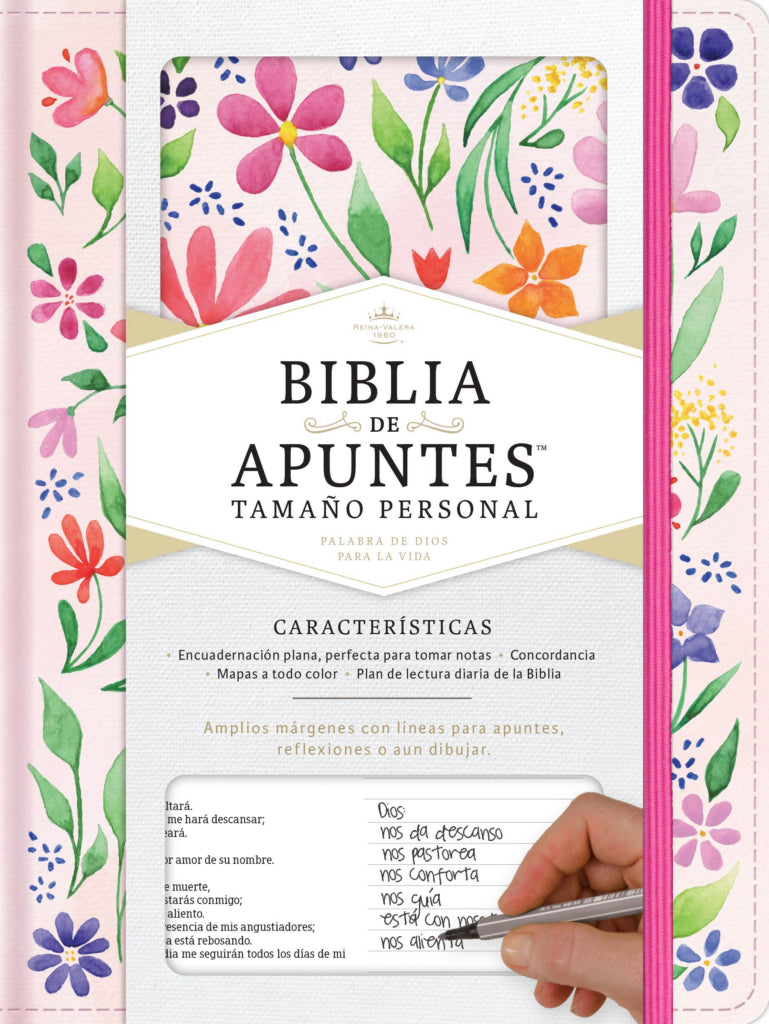 Biblia RVR60 Apuntes tamaño personal floreada
