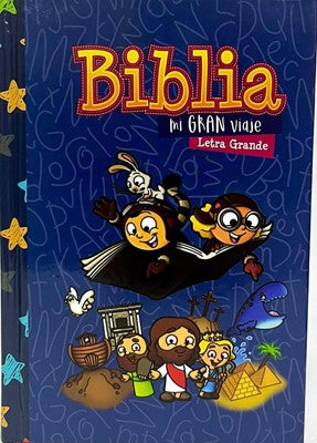 Biblia RVR60 Mi Gran Viaje tapa dura azul