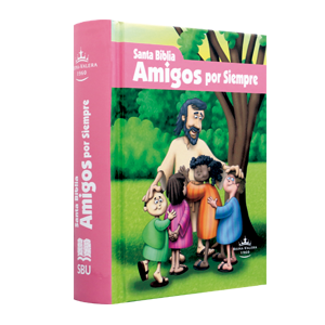 Biblia RVR60 amigos por siempre rosa tapa dura