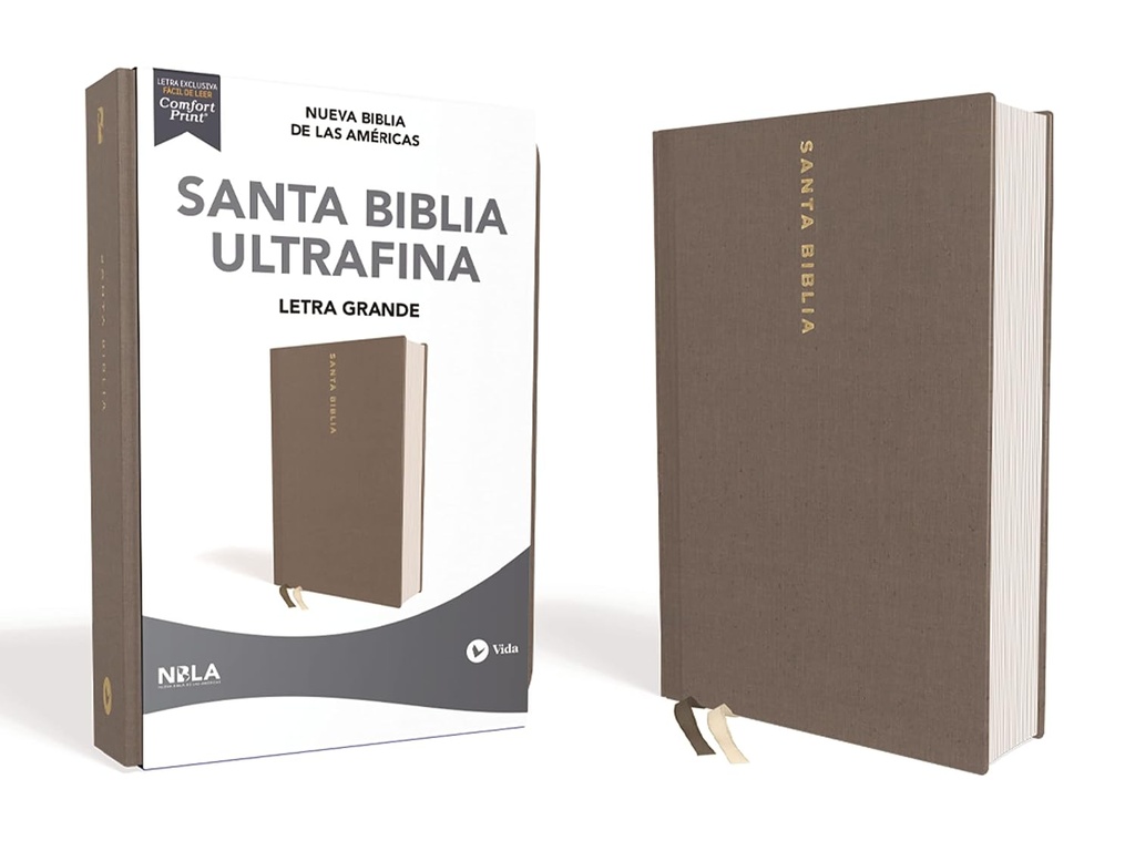 Biblia NBLA Ultrafina Gris Letra Grande