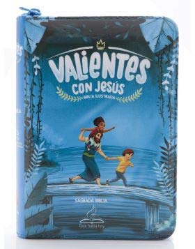 [SBM5342] Biblia DHH valientes con Jesus azul