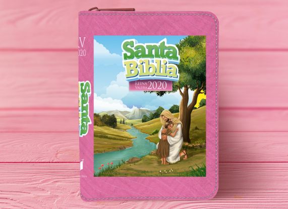Biblia RVR2020 Para Niñas Rosada Cierre