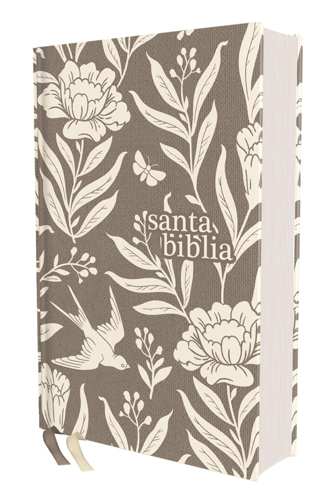 Biblia NVI Texto revisado 2022 floral gray