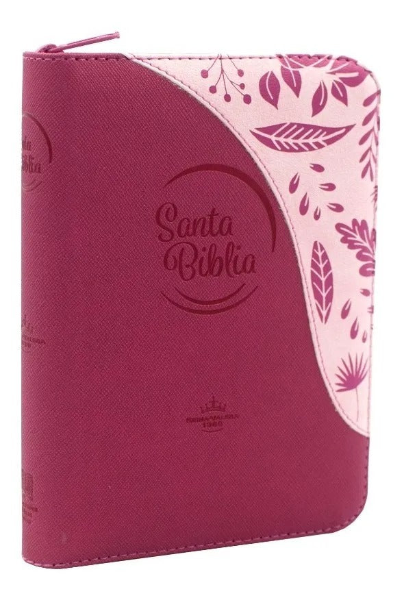 [SBM5601] Biblia RVR60 chica rosa hojitas