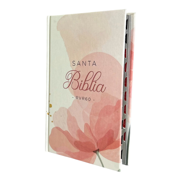 [ABU6508] Biblia RVR60 Flores rosa Índice