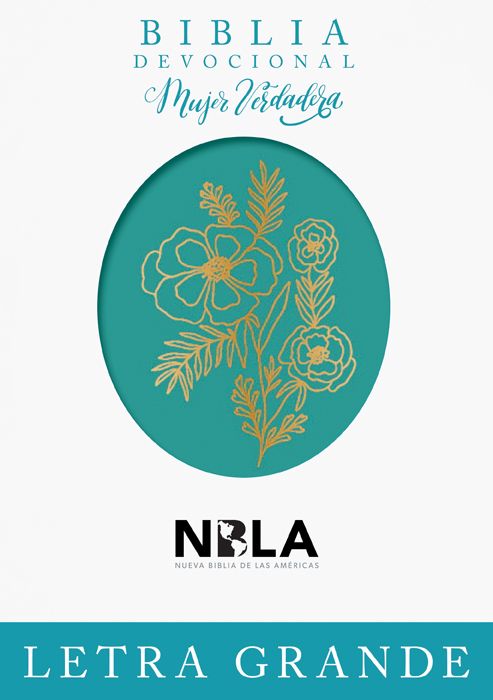 [EPO5992] Biblia NBLA Devocional mujer verdadera aqua