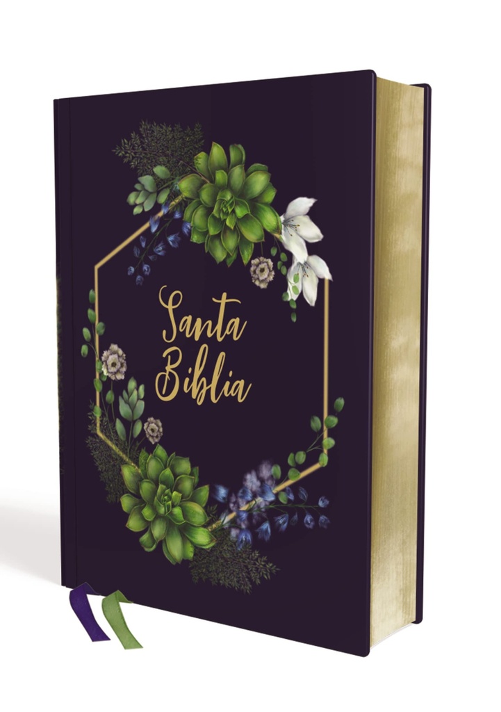 Biblia NVI Edición Artística canto con Diseño plantas