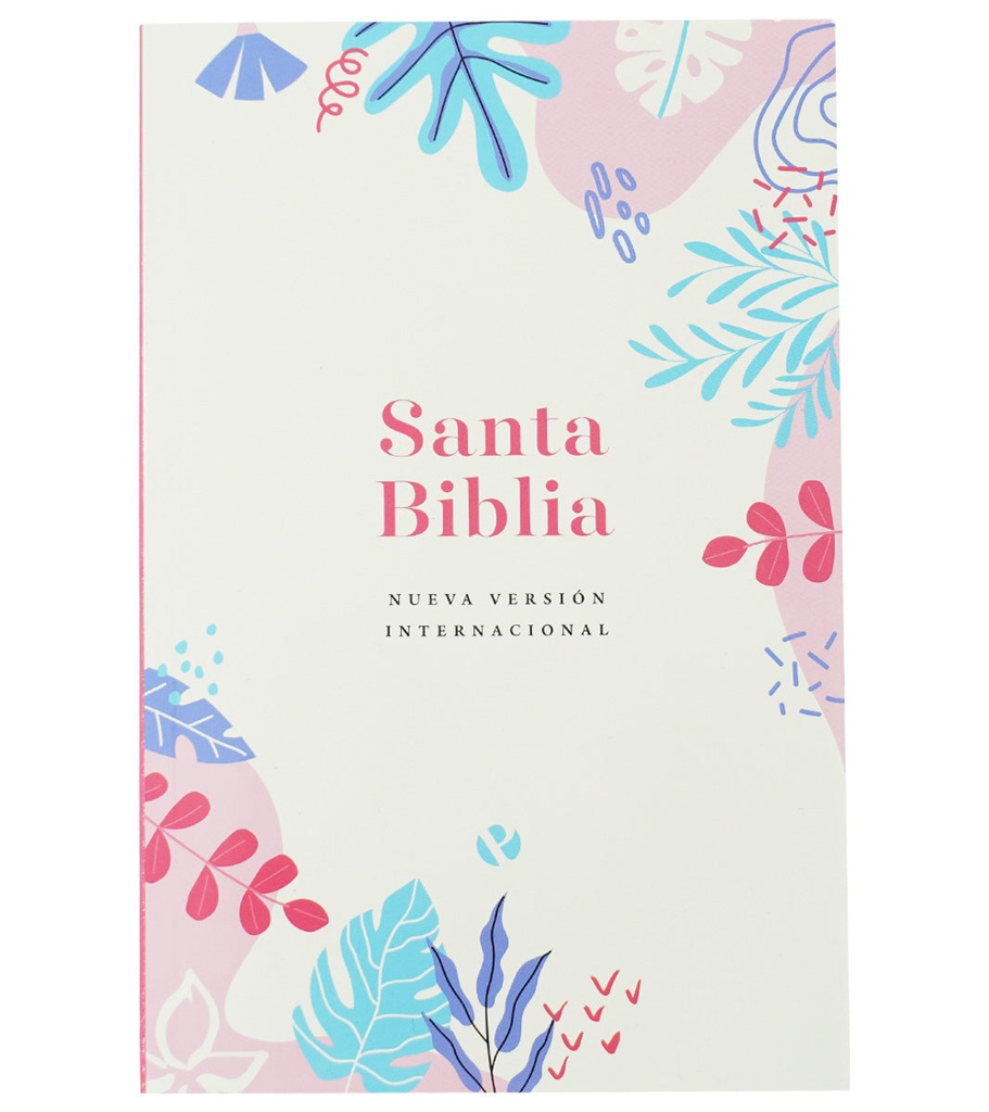Biblia NVI ultrafina tapa rustica crema flores