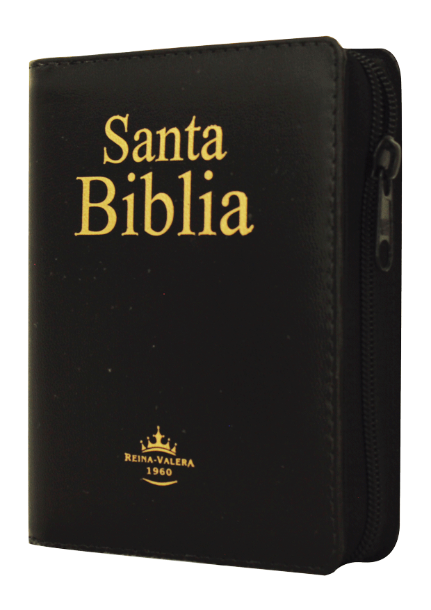 Biblia RVR60 Bolsillo, Piel Negro e índice