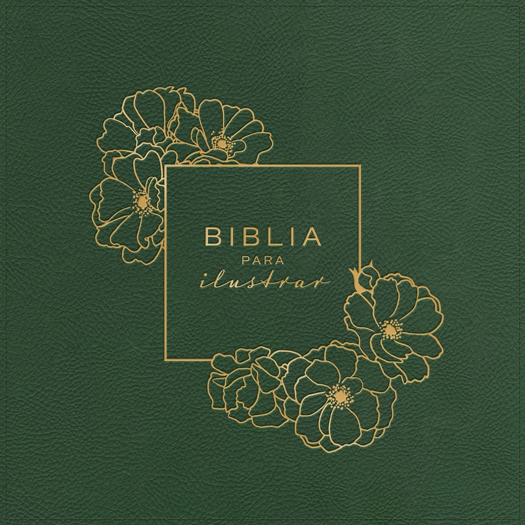 Biblia RVR60 para ilustrar verde símil piel